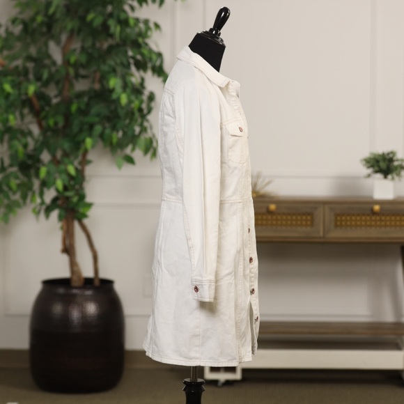 Frye White Long Sleeve Denim Dress - Picture 5 of 11